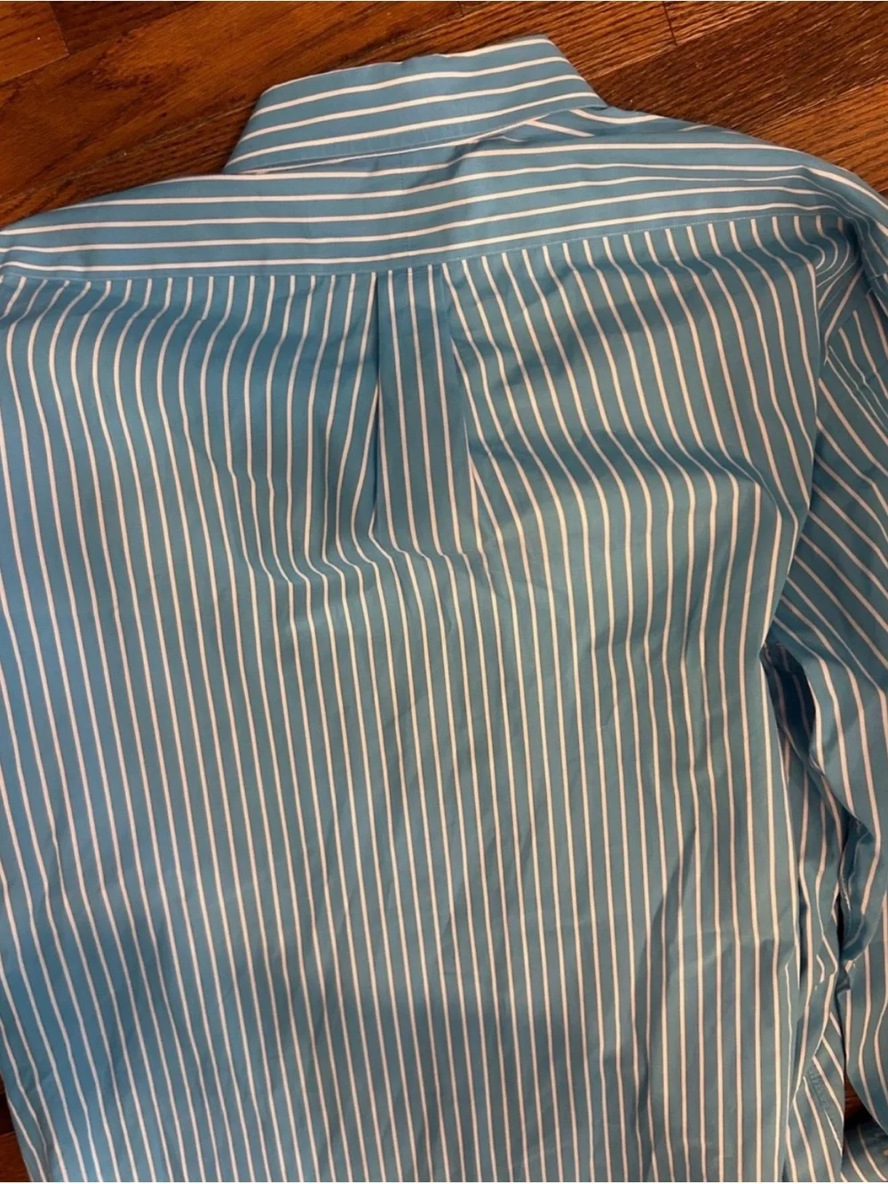 Polo by Ralph Lauren Light Blue and White Striped Button-Down Shirt